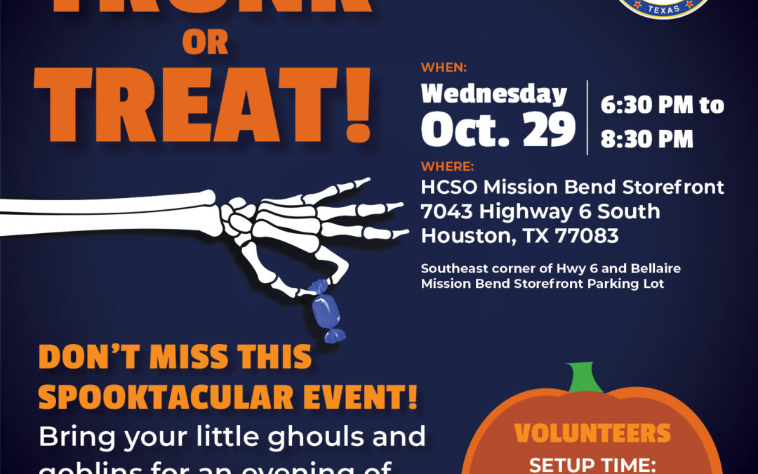 TRUNK OR TREAT – October 29th
